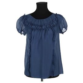 Marc Jacobs Blusa di seta blu Blu