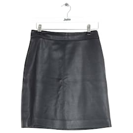 Autre Marque-Leather mini skirt-Black