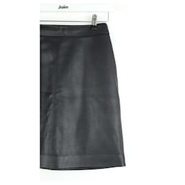 Autre Marque-Leather mini skirt-Black