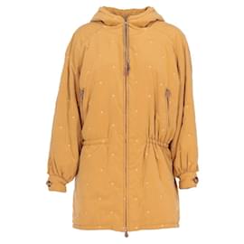 Hermès-Hermès Mustard Yellow Embroidered Coat-Yellow,Mustard