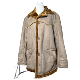 Autre Marque-KANSAI YAMAMOTO Coats T.international L Vegan leather-Brown
