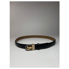 Céline Vintage Celine Ledergürtel schwarz Schwarz