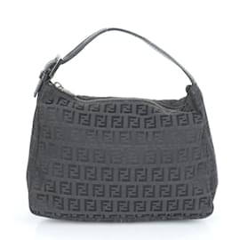 Fendi-Pochette Tote en cuir Zucchino de Fendi-Noir