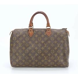 Louis Vuitton-Louis Vuitton Monogram Speedy 35 Handbag-Brown