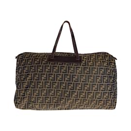 Fendi-Sac Boston Fendi Zucca Marron-Marron
