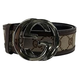 Gucci-Cinto marrom entrelaçado Gucci-Marrom