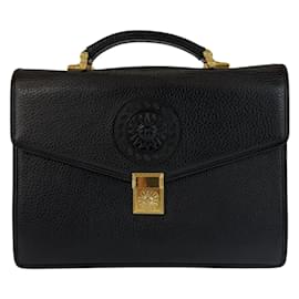 Versace-Versace Vintage Sunburst Medusa Handbag-Black