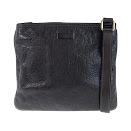 Gucci-Gucci Guccissima Brown Leather Shoulder Bag-Brown
