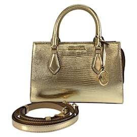 Michael Kors-Michael Kors SHEILA Pale Gold Handbag-Golden