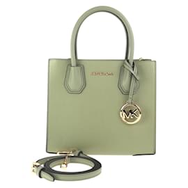 Michael Kors-Michael Kors Green Leather Tote Bag-Green