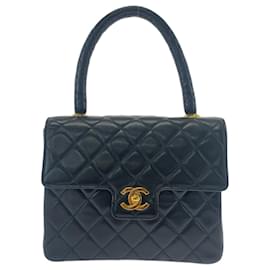 Chanel-Sac à main matelassé vintage Chanel-Noir