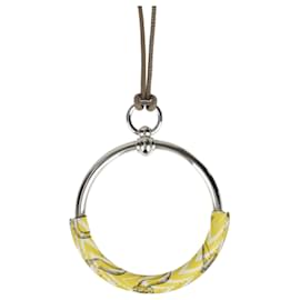 Hermès-Hermes Loop Necklace Della Cavalleria-Silvery,Yellow