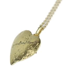 Yves Saint Laurent-Yves Saint Laurent Heart Motif Necklace-Golden