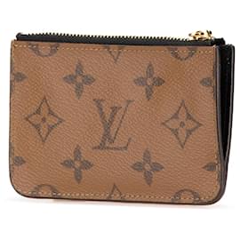 Louis Vuitton-Louis Vuitton Brown Monogram Reverse Romy Card Holder-Brown