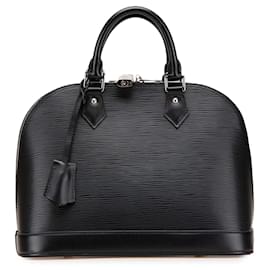 Louis Vuitton-Louis Vuitton Black Epi Alma PM-Black