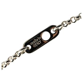Louis Vuitton-Louis Vuitton Silver Silver Plated Enamel Game On Dice Pendant Necklace-Silvery