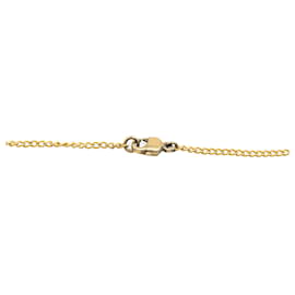 Chanel-Chanel Gold Gold Plated Rhinestone CC Heart Pendant Necklace-Golden