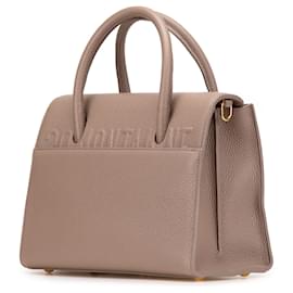 Dior-Dior Brown Medium Grained Calfskin Saint Honore-Brown,Beige