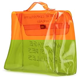 Hermès-Hermès Orange Vinyl Souvenir De L Exposition Kelly Handbag-Orange