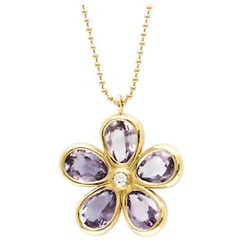 Tiffany & Co Collier large en améthyste Tiffany Sparkler Flower Doré