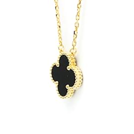 Van Cleef & Arpels-Collier Vintage Alhambra de Van Cleef & Arpels avec Onyx-Doré