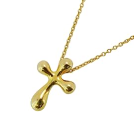 Tiffany & Co-Tiffany 18K Yellow Gold Cross Necklace-Other