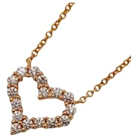 Tiffany & Co-Tiffany Necklace Sentimental Heart in 18K Pink Gold with Diamond-Other