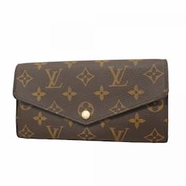 Louis Vuitton-Louis Vuitton Long Wallet Monogram Portefeuille Sarah-Brown,Fuschia