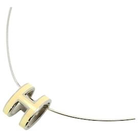 Hermès-Hermes Pop H Silver 925 Necklace-Silvery,White