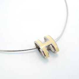 Hermès-Hermes Pop H Silver 925 Necklace-Silvery,White