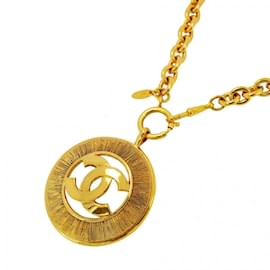 Chanel-Chanel Gold Plated Necklace with Coco Mark-Golden
