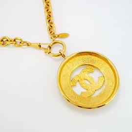Chanel-Chanel Gold Plated Necklace with Coco Mark-Golden