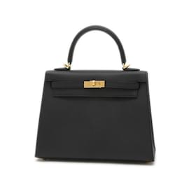 Hermès-Hermes Kelly 25 Handbag-Black