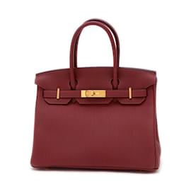 Hermès-Hermes Birkin 30 Handbag in Togo Rouge H-Red