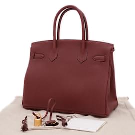 Hermès-Hermes Birkin 30 Handbag in Togo Rouge H-Red