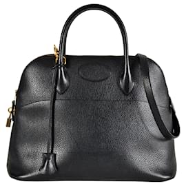 Hermès-Hermes Bolide 35 Handbag in Black Ardennes Leather-Black