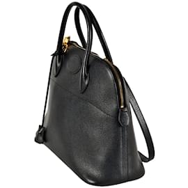 Hermès-Hermes Bolide 35 Handbag in Black Ardennes Leather-Black