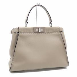 Fendi-Fendi Peekaboo Medium Handbag-Beige