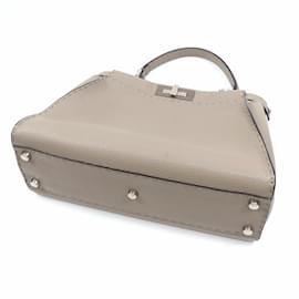 Fendi-Fendi Peekaboo Medium Handbag-Beige