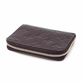 Louis Vuitton-Louis Vuitton Coin Case Vernis Zippy Purse-Dark red