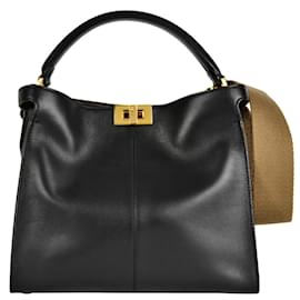 Fendi-Fendi Peekaboo X-Lite Regular Handbag-Black