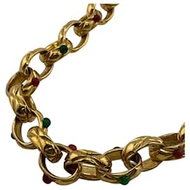Chanel-Chanel Multicolor Necklace-Golden,Green