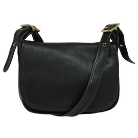 Coach Borsa a spalla in pelle nera e oro Auth am8476 Nero D'oro