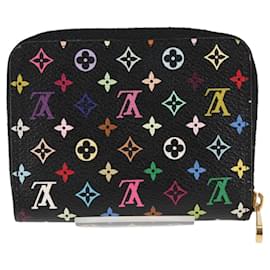 Louis Vuitton-LOUIS VUITTON Monogram Multicolor Zippy Coin Purse Black M93740 Auth yk18234AV-Black