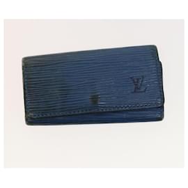 Louis Vuitton-LOUIS VUITTON Monogram Damier Epi Key Case 5Set Blue Black LV Auth BA267-Black,Blue,Monogram