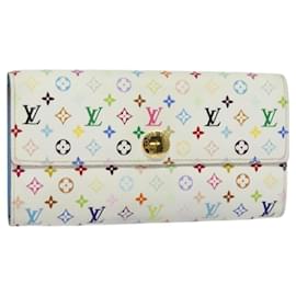 Louis Vuitton-LOUIS VUITTON Multicolor Portefeuille Sarah Wallet White M93532 LV Auth 122993-White