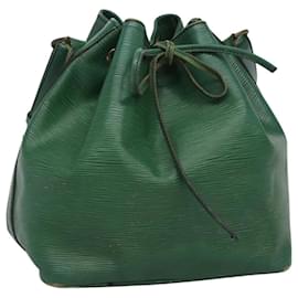 Louis Vuitton-LOUIS VUITTON Epi Petit Noe Shoulder Bag Green M44104 LV Auth 123485-Green