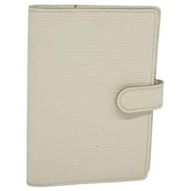 Louis Vuitton-LOUIS VUITTON Epi Agenda PM Day Planner Cover White Yvoire R2005J LV Auth 120871-White,Other