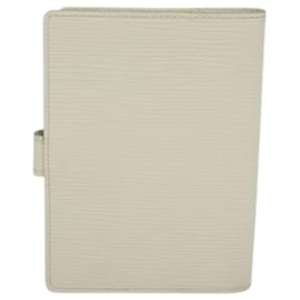 Louis Vuitton-LOUIS VUITTON Epi Agenda PM Day Planner Cover White Yvoire R2005J LV Auth 120871-White,Other