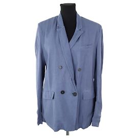 Forte Forte Blazer de algodón azul Azul
